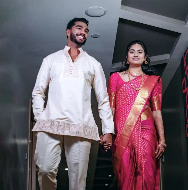 Shruti Raghunathan with Husband Venkatesh Iyer